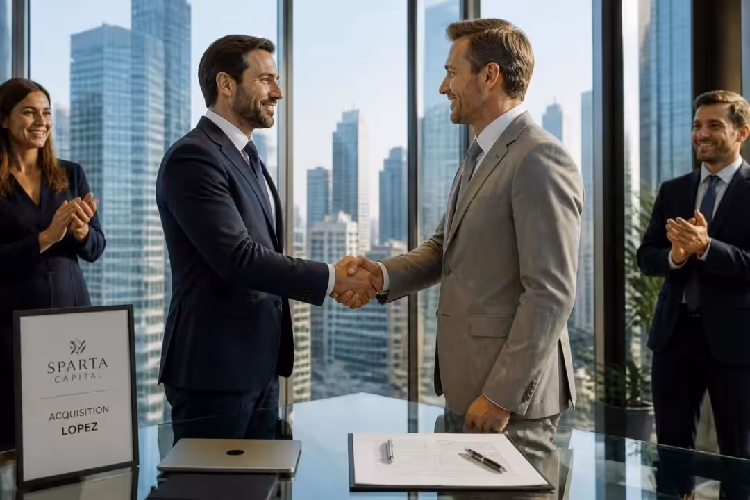 sparta capital annonce l'acquisition majeure réussie et remercie chaleureusement lopez pour son soutien et sa collaboration.